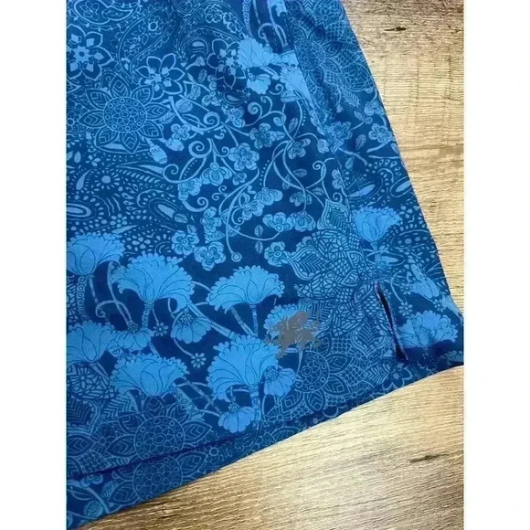 Lords Of Harlech Quack 2 Paisley Swim Shorts Blue Men's L Mesh Lined 4" Inseam - Picture 3 of 11